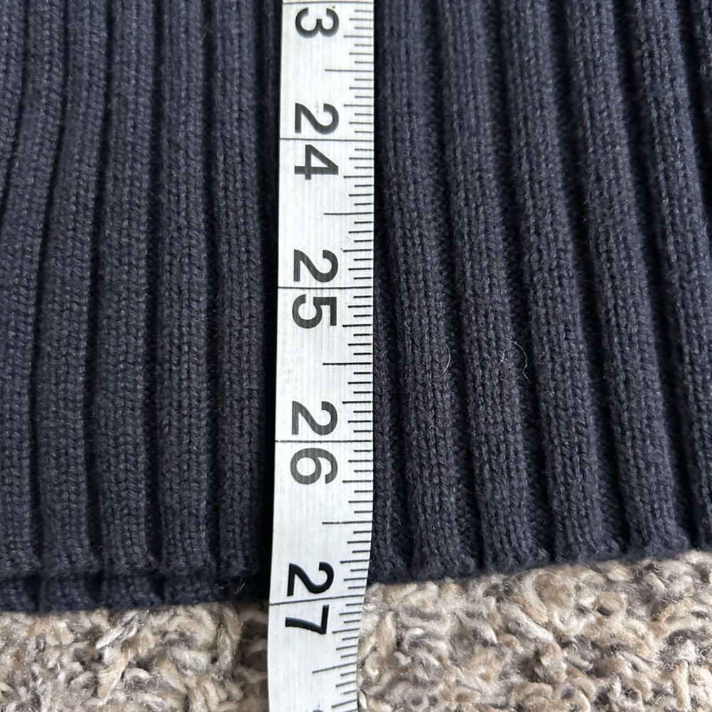 Nautica Men’s Navy Blue Wide Ribbed Y2K Quarter Zip Sweater size L - Picture 7 of 9